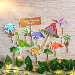 Aksesoris Kue Ulangtahun Tema Dino Bisa Request Nama