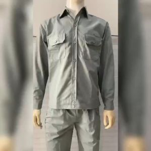 đồ công nhân bộ bảo hộ lao động đồng phục bhlđ quần áo sửa xe màu xám - bảo hộ lao động Nam Á