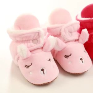 Winter New Cute Cartoon Baby Booties Boy Girl Boots Cotton Soft-Sole Non-Slip Warm Toddler First Walkers Infant Crib Shoes