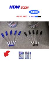 50Pcs/box Original HBW Scion OG8-1 0.5mm Oil Gel Pen Super Fine Ballpen School Office Supplies