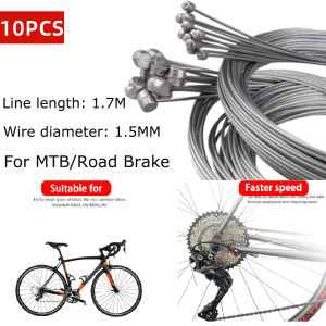 10pcs MTB Road Bicycle Brake Line Bike Gear Shifter Gear Brake Inner Cable Set Core Inner Wire MTB Road Bike Shifter Derailleur