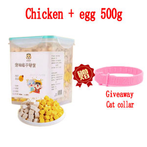 Premium Freeze Dried Chicken Snack Pet Freeze Drying Bucket 500g chicken cube for cat Makanan Kucing Gemok 猫冻干鸡胸粒 鸡肉粒