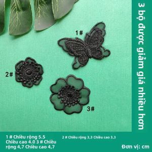 Patch Black Embroidery Lace Repair Decorative DIY Hand Sewing Net Cloth for Clothes And Skirts Hole Patch Home Fabric
