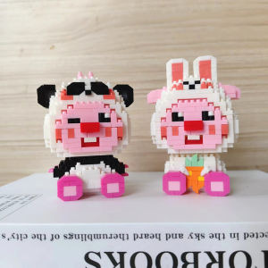 Chinese Fad Little Beaver Building Blocks Ruby Children Educational Assembly Decompression Toy Model Tiny Particles Girl Gift