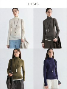INSIS FEMME | Merino Wool High-neck Long-sleeve Top