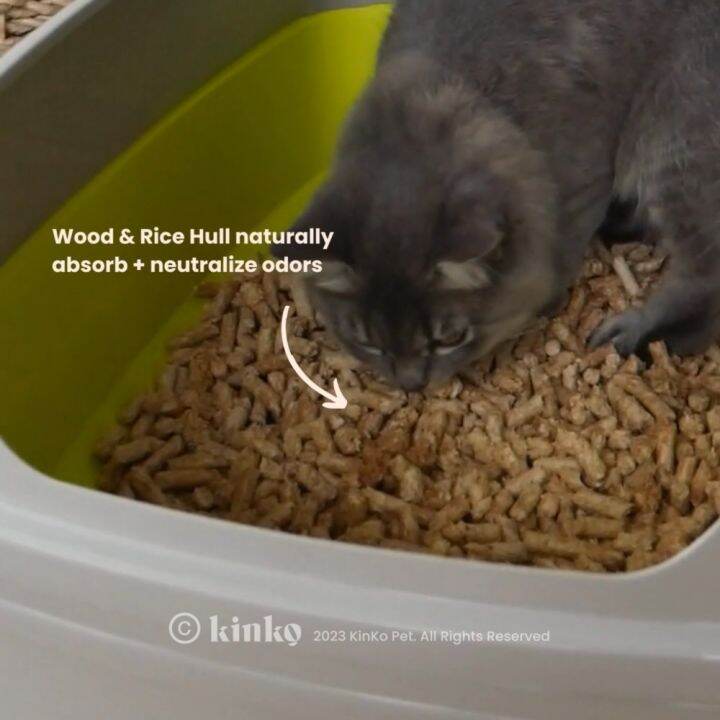 IN STOCK! Timber Kitty (14L) Wood-Rice Hull KinKo Cat Litter