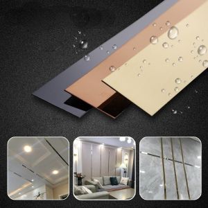 3m Gold Black Rose Gold Mirror Wall Sticker Staless Steel Decorative Strip Background Wall Decorative Strip