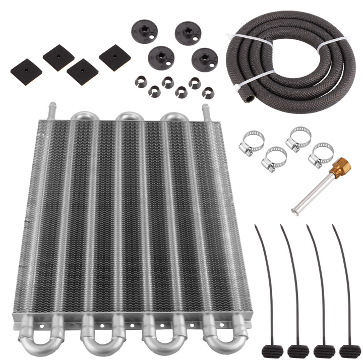 Universal 8 Row Aluminum Oil Cooler Kit Oil Radiator Car Auto Transmission Auto Manual Radiator Universal 8 Row Aluminum Oil Cooler Kit Oil Radiator Car Auto Transmission Auto Manual Radiator