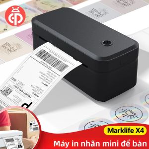 Máy In Nhãn Nhiệt Để Bàn Marklife X4 Mini 4x6 Kết Nối Bluetooth Nhận Dạng Nhãn Tự Động Để In Thư & Gói Hàng