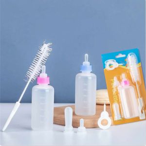 6pcs Kitten Puppy Pet Feeding Milk Bottle Young Rabbit Nursing Water Milk Bottle Set