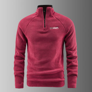 2025 Mens Norway Printed Fleece Jacket Half Zipper Design with Inner Tank Warm Long Sleeve Stormwear for Good Soldiers