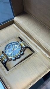 CURREN Mens Watches Fashion Sport Gold with Stainless Steel Chronograph Luminou Wristwatch 8475