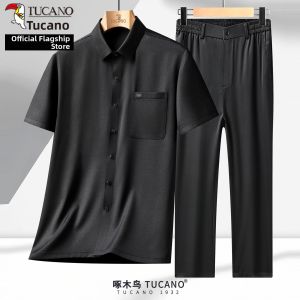 TUCANO | Cool Silk Short Sleeve T-Shirt & Long Pants Set for Men