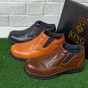 sepatu safety boots Kings wallbeth full kulit sol karet ujung besi