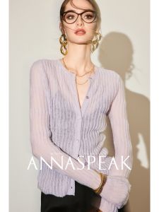 เสื้อถักคอตตอนผ้าขนสัตว์ผ้าขนแกะเนื้อนุ่ม ทรงสลิมฟิต แขนยาว ปกติ ระบายอากาศได้ดี ปกติ ผ้าขนแกะเนื้อนุ่ม ผ้าขนสัตว์