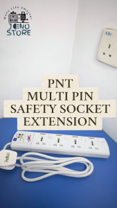 PNT 3/4Way Multi Universal Portable Safety Extension Socket Outlet with Surge Protector and 2M cable