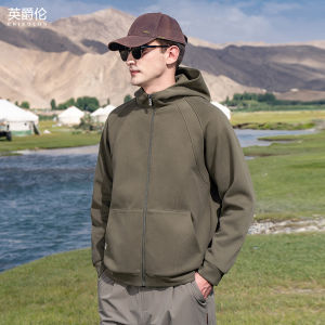 Enjeolon | Áo Sweater Mở Dệt Có Mũ Cho Nam