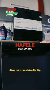 Hafele HDW-F601G Máy Rửa Chén 535.29.592 14 Bộ – Nút Nhấn Màn Hình LED – Hẹn Giờ Linh Hoạt – Miễn Phí Lắp Đặt