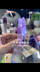 Fairy Magic Wand Clear Quartz Wand + Amethyst Star Carving#FairyWand #ClearQuartzWand #Amethyst #CrystalWand#NaturalCrystal #JohorBahruStore