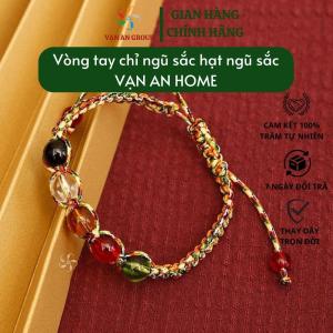 Vòng tay chỉ ngũ sắc hạt ngũ sắc Vạn An Home vòng ngũ sắc phong thủy Tây Tạng mang đến may mắn bình an tài lộc