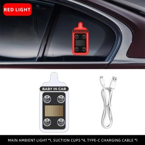 KEVANLY | Car Bottle Light Atmosphere Light Solar Warning Light Wireless Decorative Light LED Triangle Window Rear Window Car Fun