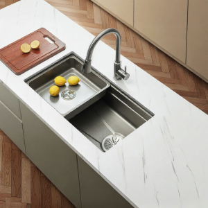HIGOLD | SUS304 Stainless Steel Single Basin Sink with Strainer and Pressed Pattern