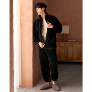 Coral Fleece Thickened Hooded Loungewear