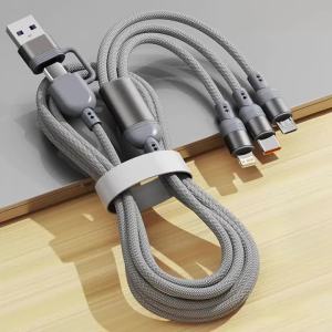 1.2M 3-in-1 USB Type C Charging Cable Micro Cord for iPhone 15/14/13/12 Samsung Galaxy Xiaomi Redmi