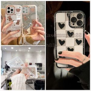 CASE UNTUK IPHONE 6/ 7/ 8/ 6+/ 7+/ 8+/ X/ XS/ XR/ XS MAX/ 11/ 11 PRO/ 11 PRO MAX/ 12 PRO MAX/ 12/ 12 PRO/ 13 PRO MAX/ 13/ 13 PRO/ 7 PLUS/ SOFTCASE PROTECTOR CAMERA/ CASING/ LOVE BLACK WHITE/BROWN/ BERUANG/