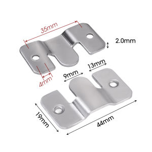 10Pair Stainless Steel Picture Frame Hangers Bracket / Mirror Flush Interlocking Clips / Heavy Duty Photo Display Hooks / Household Storage Tool