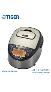 Tiger Induction Heating Rics Cooker JKT-F Far-infrared 3-layer Ceramic-coated inner pot Large LCD Display 1Liter / 5 cups 1.8L / 10cups