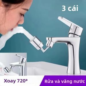 Đầu Vòi Xịt Đa Năng Xoay 720 Độ Tiết Kiệm Nước Chống Bắn Nước Chất Liệu Nhựa ABS Dùng Cho Chậu Rửa Nhà Bếp