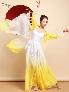 Trang phục khiêu vũ cổ điển thanh lịch dành cho nữ với áo dài tay bằng chất liệu lụa Flowy Lý tưởng cho các buổi biểu diễn khiêu vũ Trung Quốc