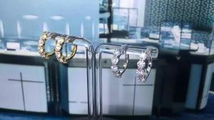 TY 3mm D Color Moissanite Earrings 925 Sterling Sliver Plated White Gold Hoop Earring For Women Wedding Party Fine Jewelry Gift