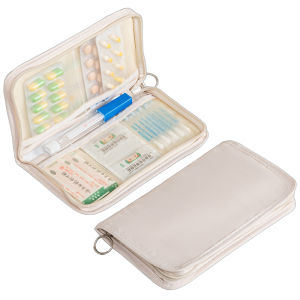 Portable Sort First Aid Kit Foldable Medical Pouch Large Opening with Zip Makeup Bag Outdoor Travel Storage Bag