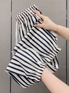 Ice Silk Cotton Linen Cropped Casual Pants Womens Summer Thin Jogger Pants Slimming Harem Pants High Waist Loose Quick-Drying Track Pants