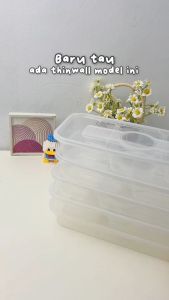 P2 JOLIE/Thinwall sekat rectangle long klir 750ml/tempat wadah makanan plastik persegi panjang/25PCS