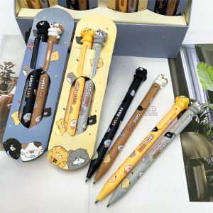 Cute Dual Bead Ballpoint Pens High Aesthetic Value Student Stationery Best Friend Pen Black Ink Creative Stationery