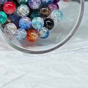 Bộ Hạt Acrylic Nứt 8mm - Trắng Xanh Dương Tím Hạt Rời Tự Làm Để Làm Đồ Trang Sức Trang Trí Quần Áo Và Quà Tặng Ngày Lễ