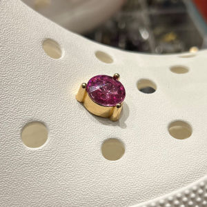 Shoe Ornament Hole Shoes Accessories Crocs Girls Metal Texture Trendy DIY Detachable Accessories Diamond Zhibixing