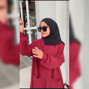 One Set Alluna Tunik Set Rok Wanita Terbaru Bahan Crinkle Airflow Ukuran All Size