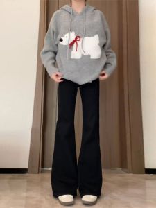 กางเกงยีนส์ทรงหลวมเอวกลางสำหรับผู้ชาย ทรงหลวมขากว้าง กางเกงขายาวทรงหลวมสไตล์อเมริกันสุดเก๋สำหรับฤดูใบไม้ผลิและฤดูใบไม้ร่วง