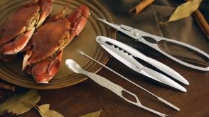 3Pcs/Set Stainless Steel Seafood Tool Crab Eating Tool Set Crab Pliers Peel Shrimp Tool