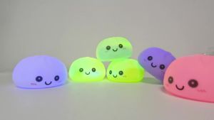 Bandai | Aesthetic LED Night Light Soft Silicone Simulation Dumpling Bun Glowing Bedroom Room Desktop Decor Home Ornaments Toys Kids Gift