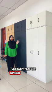 ⚡️LIKE BUG⚡️3 Door Wooden Wardrobe | 2 Door Wooden Wardrobe | Wooden Cabinet | Cupboard | Almari Baju 3 Pintu | Almari Baju 2 Pintu| Kabinet Baju | Rak Baju- 2ft or 3ft