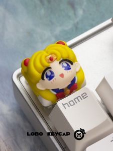 Sailor Moon Artistic Resin Keycaps Personality Design Water Ice Moon Rabbit Ayane Kanako Character Computer Keyboard Accessories