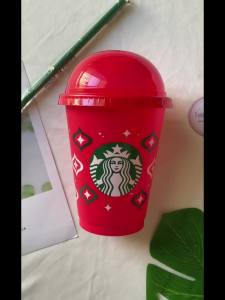 Chính hãng_Ly nhựa Starbucks đổi màu Reusable - Kèm tặng quai xách ly 100% Handmade by Terri