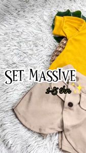 ONE SET MASSIE ANAK / SETELAN BAJU ANAK PEREMPUAN USIA 1-5 THN