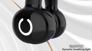 New Ear Clip Bluetooth Headset With Breathing Light Single Bone Conduction Bluetooth Earphones Earpods Wireless Headphones Touch Control With Mic Noise Cancelling Sports Earbuds