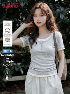 BALENO | Flattering Short Fitted Fake Two-Piece T-Shirt